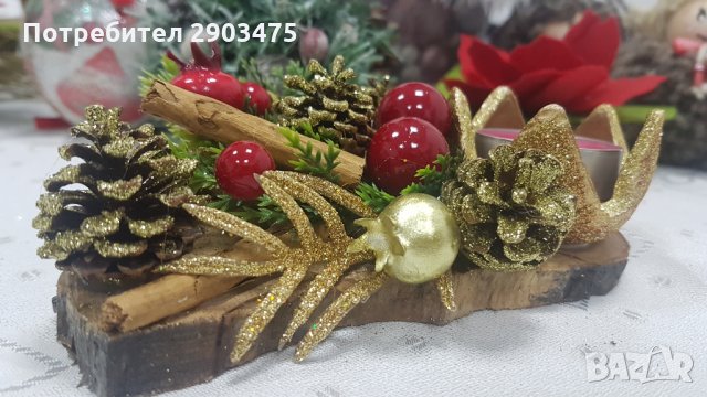 Свещник в топло злато, снимка 4 - Декорация за дома - 31080254