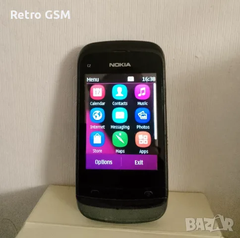 Работещ Nokia C2-02  (+кабел за зареждане + sim адаптор)