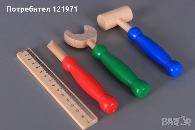 Детска дървена маса с инструменти, снимка 5 - Играчки за стая - 31230452