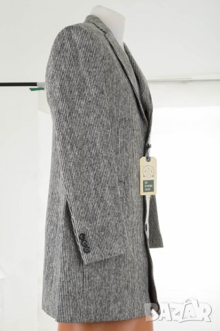Мъжко зимно палто в сив меланж марка Sir Raymond Tailor - M, снимка 4 - Палта - 30832931