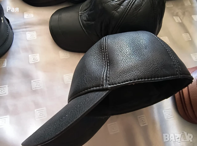 Мъжка кожена   шапка с козирка , снимка 6 - Шапки - 50812455