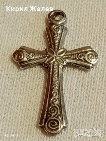 Винтидж бижу сребърен кръст красива орнаментика ювелирна изработка 52492, снимка 7 - Колиета, медальони, синджири - 52692223