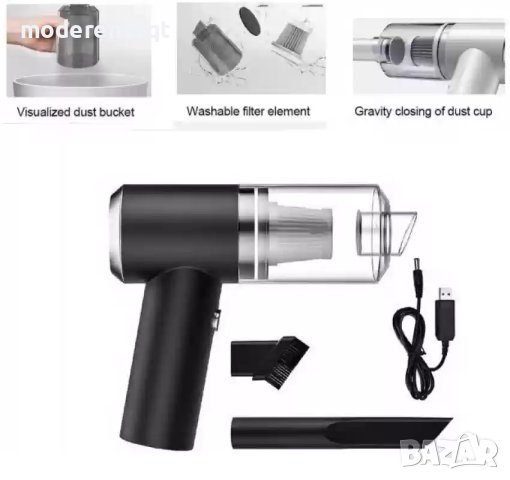 Мини прахосмукачка за кола с издухване 3в1, снимка 5 - Аксесоари и консумативи - 42883011