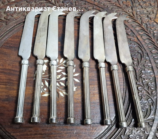 Посребрени ножове внос от Скандинавия , снимка 7 - Прибори за хранене, готвене и сервиране - 54071056