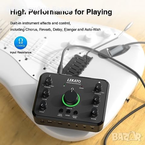 Нов LEKATO LP-1 Аудио Интерфейс Bluetooth Студийно Качество Подкастинг, снимка 4 - Аудиосистеми - 44178150