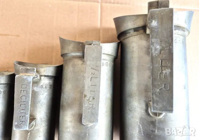 Комплект  стари мерки за течности , снимка 7 - Антикварни и старинни предмети - 49664984