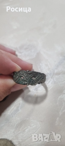 Стар годежен  пръстен с надпис " Бъди ми вярна", снимка 2 - Антикварни и старинни предмети - 53935690