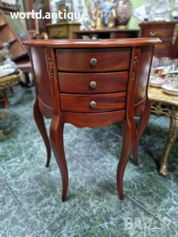 Уникална антикварна английска конзолна масичка с чекмеджета, снимка 4 - Антикварни и старинни предмети - 52309778