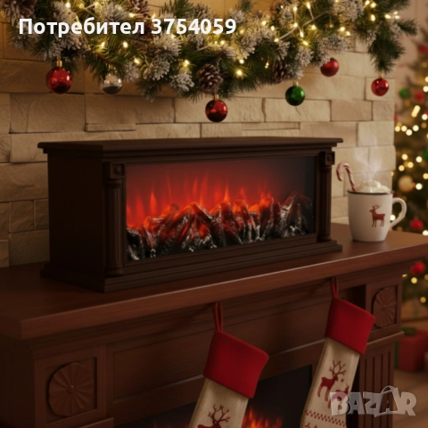 Голяма LED камина с ефект на жар – уют и атмосфера без дим и огън SP47, снимка 2 - Декорация за дома - 52231396