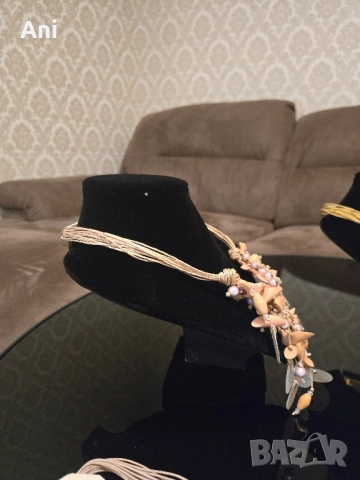 Уникални гердани РЪЧНА ИЗРАБОТКА със седеф, снимка 6 - Колиета, медальони, синджири - 52462226