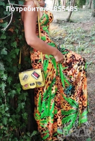 Рокля лятна с цветен десен, снимка 2 - Рокли - 52018256