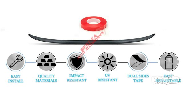 Лип спойлер заден черен пиано лак за БМВ Ф10 BMW Seria 5 F10 2010-2016, снимка 4 - Аксесоари и консумативи - 44321702