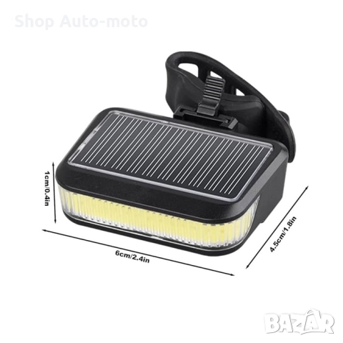 LED светлина за велосипед Automat, 2 в 1, Соларен фар или стоп, USB, снимка 7 - Аксесоари за велосипеди - 51554912