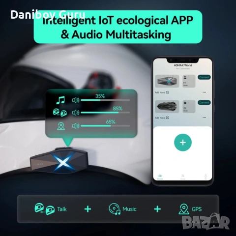 ASMAX F1 интерком за мотоциклетна каска, снимка 3 - Друга електроника - 54229798