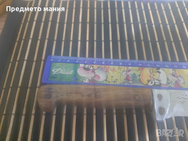 Стар масивен български нож с дървена дръжка, снимка 2 - Ножове - 52965459