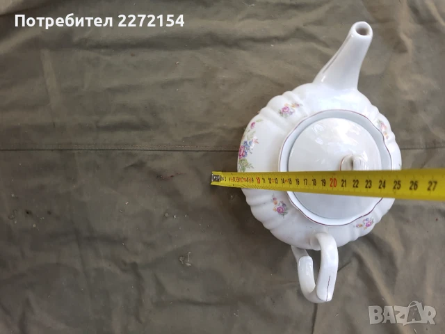 Стар порцеланов чайник , снимка 5 - Антикварни и старинни предмети - 51386421