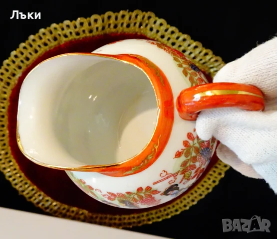 Каничка японски порцелан,злато,гейши. , снимка 7 - Антикварни и старинни предмети - 51220057