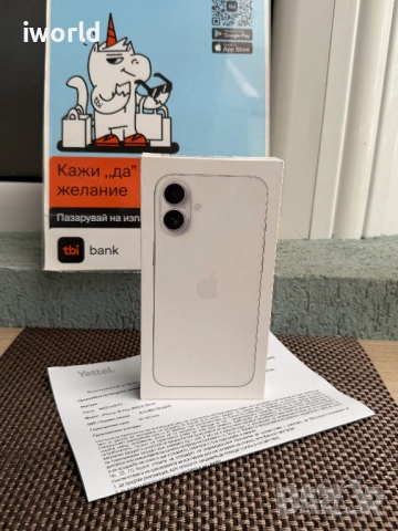 ⚠️НОВ❗️36М Гар❗️256GB❗️ iPhone 16 Plus ❗️Лизинг от 31€/мес ⚠️ White 256GB НЕРАЗПЕЧАТАН⚠️ , снимка 5 - Apple iPhone - 54328108