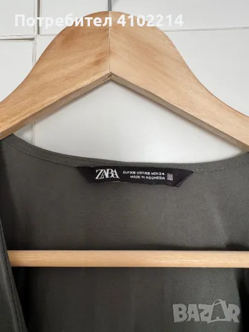Дамска къса зелена рокля Zara, снимка 4 - Рокли - 50143875