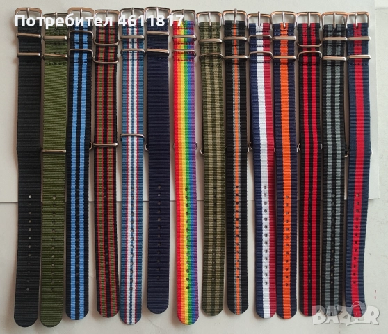 Каишки НАТО 18мм, снимка 2 - Каишки за часовници - 52188412