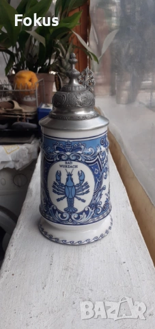 Колекционерска немска халба за бира, снимка 3 - Антикварни и старинни предмети - 53336044