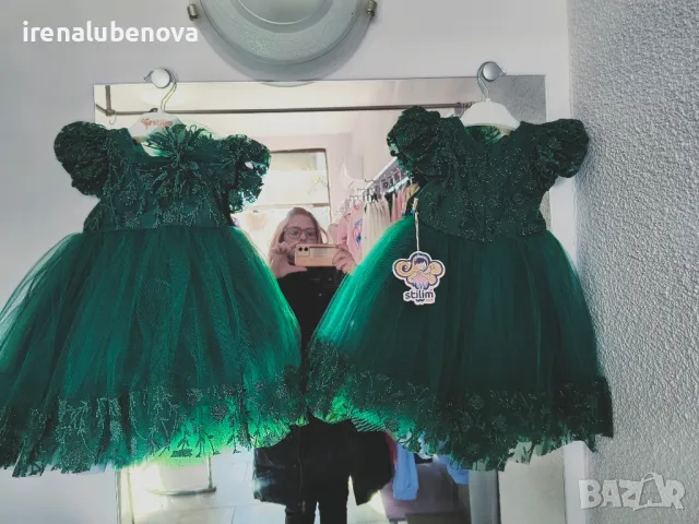 Разкошна зелена рокля , снимка 7 - Детски рокли и поли - 48122779