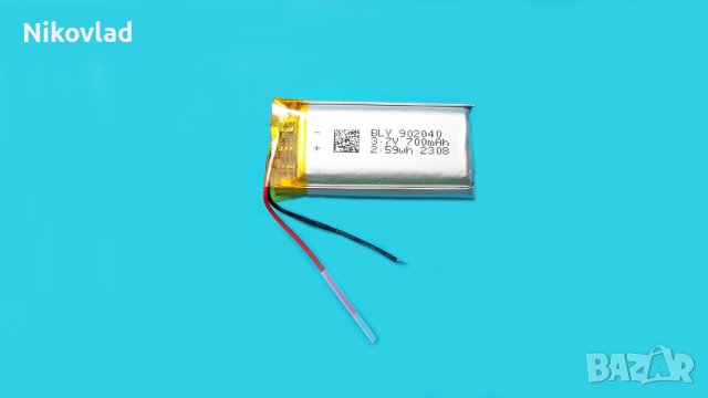Батерия 3.7V 700 mAh 902040  Li-polymer, снимка 1 - Друга електроника - 42440468