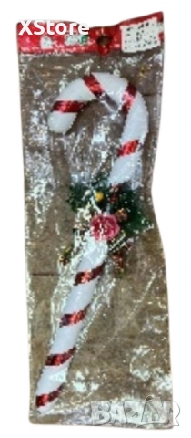 Празнична коледна декорация захарно бастунче – Елегантност и стил за вашия дом, снимка 4 - Декорация за дома - 52441520