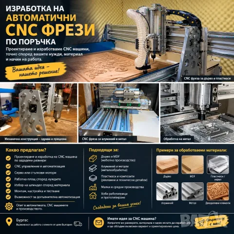  ИЗРАБОТКА НА АВТОМАТИЧНИ CNC ФРЕЗИ ПО ПОРЪЧКА