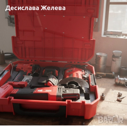 Комплект 2 в 1 KraftRoyal 36V – ъглошлайф + гайковерт, 2x 8Ah батерии и удароустойчив куфар