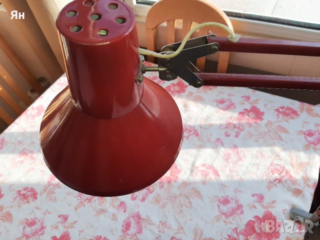 Стара Ретро Настолна Чертожна Преносима Лампа , снимка 5 - Настолни лампи - 39553375
