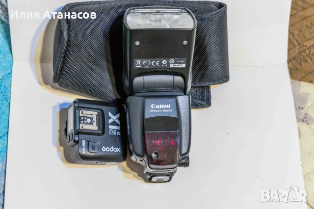 Продавам светкавица Canon 580 EX II с приемник TTL Радиосинхронизатор GODOX X1RC, снимка 4 - Светкавици, студийно осветление - 48927772