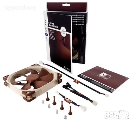 Вентилатор за компютър 140x140x25mm Noctua NF-A14-PWM SSO2 Bearing 4 pin PWM 1500RPM 12V, снимка 5 - Други - 40479863