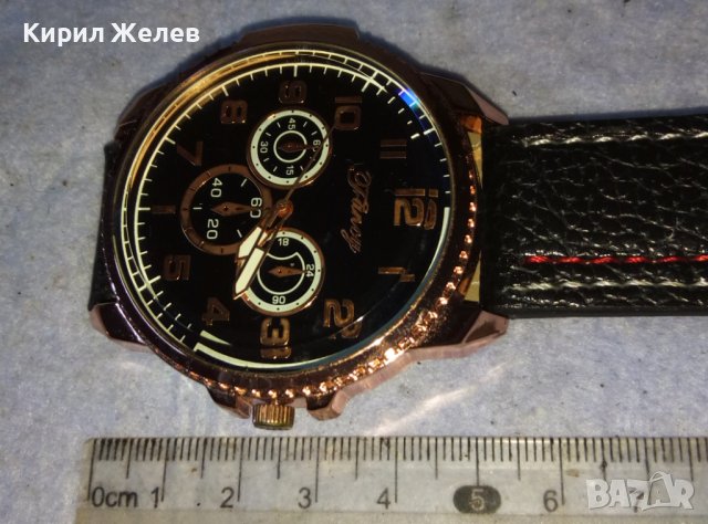 КРАСИВ СТИЛЕН КВАРЦОВ МЪЖКИ РЪЧЕН ЧАСОВНИК с КАИШКА - РАБОТЕЩ 14660, снимка 8 - Мъжки - 42142946