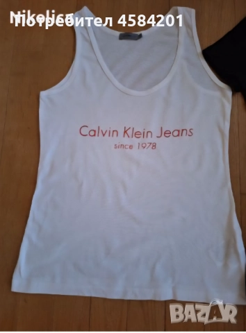 Дамска блуза Trussardi и потник Calvin Klein, размер М, снимка 3 - Тениски - 51606653