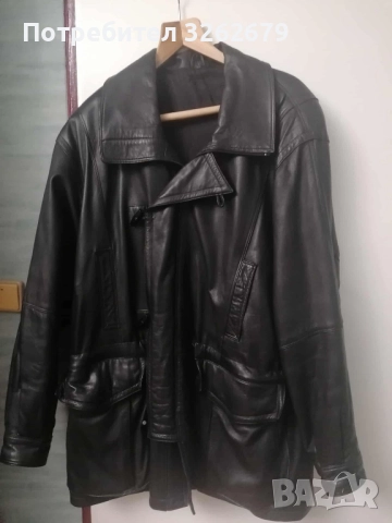 естествена кожа мъжко яке зимно размер L