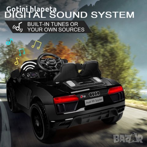 Акумулаторна кола Audi R8 Spyder 12V с меки гуми акумулаторни коли , снимка 12 - Детски велосипеди, триколки и коли - 31642277