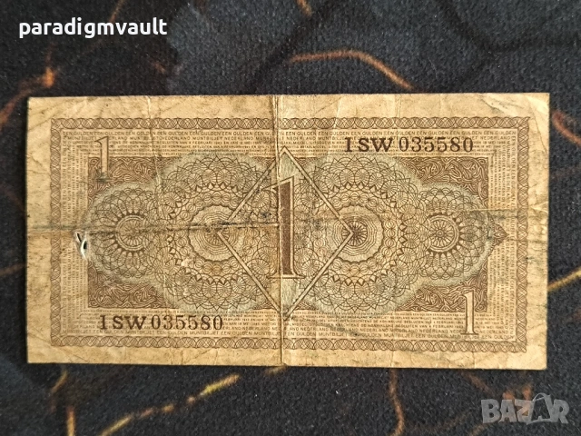 Банкнота - Нидерландия - 1 гуден | 1949г., снимка 2 - Нумизматика и бонистика - 54231198