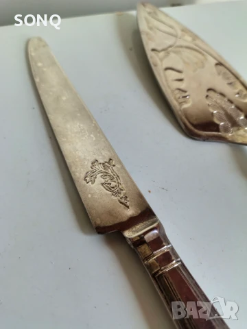 Прекрасен Посребрен Комплек За Сервиране, снимка 6 - Антикварни и старинни предмети - 51186209