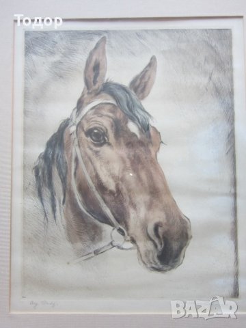 Оригинален офорт  гравюра картина подписана , снимка 2 - Картини - 37396282