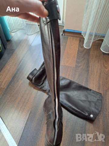 Тъмно кафяви дамски ботуши, снимка 4 - Дамски ботуши - 38514546