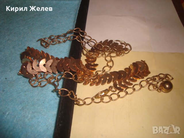 ПОЗЛАТЕНО КОЛИЕ ЛАНЧЕ ВИНТИДЖ ОГЪРЛИЦА 3590, снимка 3 - Колиета, медальони, синджири - 35189002