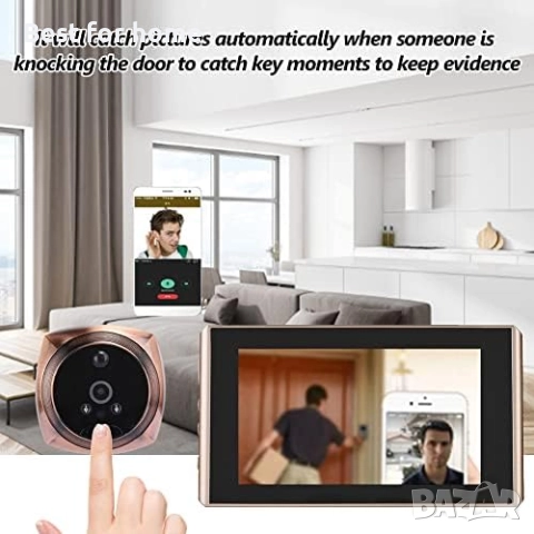 Цифрова видео шпионка и звънец  с 32GB карта памет, снимка 6 - Други - 51759320