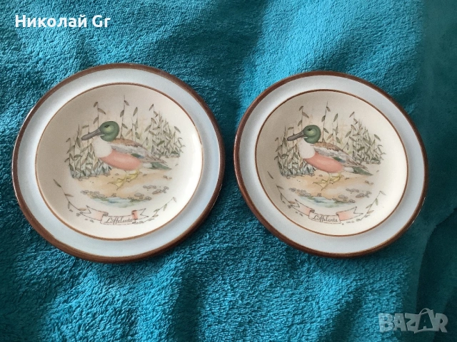 Стенни чинии  ръчна изработка  отлично състояние диаметър 12’5 см производство Германия