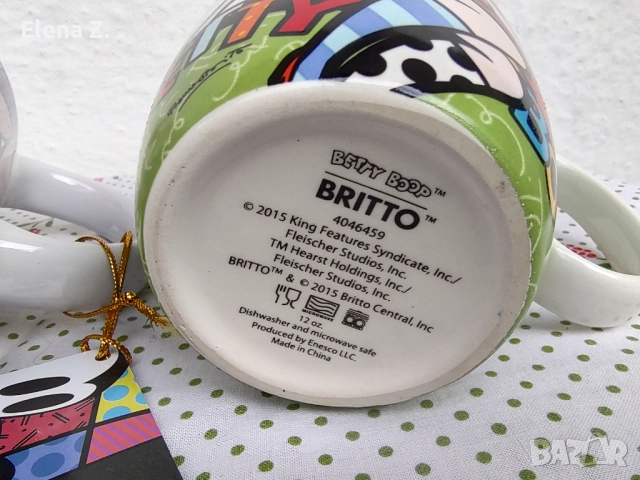 Весел мъг Betty Boop Romero Britto, снимка 6 - Чаши - 52624594