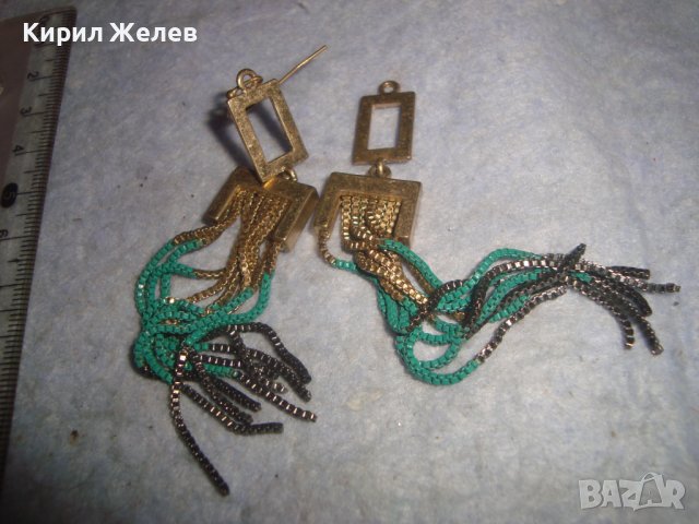 ПОЗЛАТЕНИ МАРКОВИ ВИНТИДЖ - АРТ ОБЕЦИ ТИП ВЕРИЖКИ 27767, снимка 7 - Обеци - 37719720