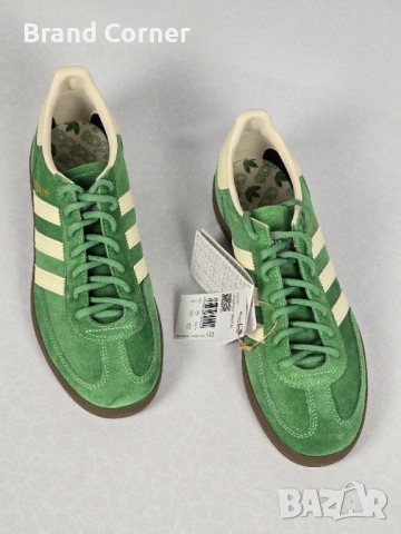 НОВИ adidas Handball Spezial Green – Естествен велур (Оригинал) рст 42 2/3, снимка 2 - Маратонки - 54279136