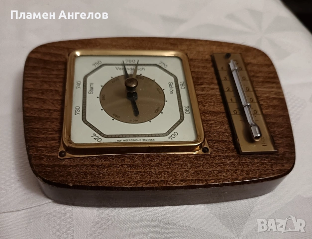 Ретро, автентичен немски барометър. , снимка 8 - Антикварни и старинни предмети - 54021515