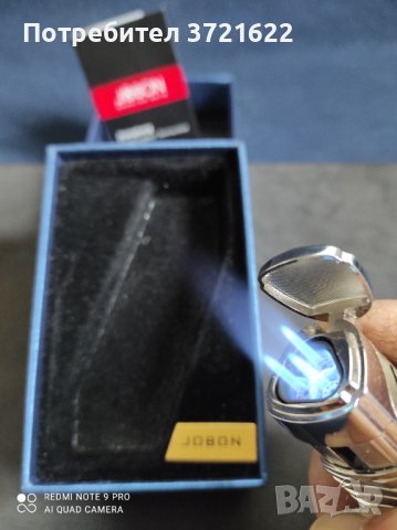 Масивна запалка за пури JoBon,подаръчен комплект , снимка 2 - Запалки - 40581873