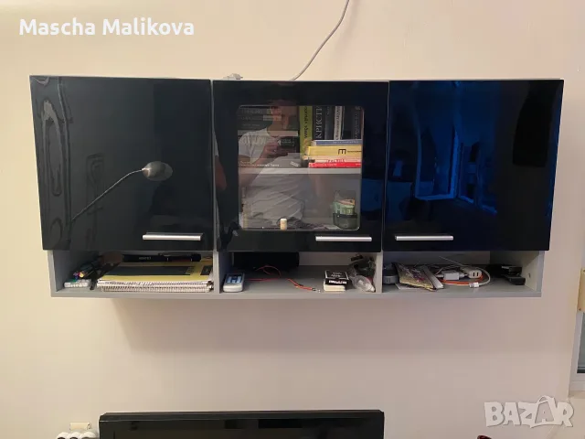 ТВ шкаф с горен стенен шкаф, снимка 2 - Шкафове - 56545451